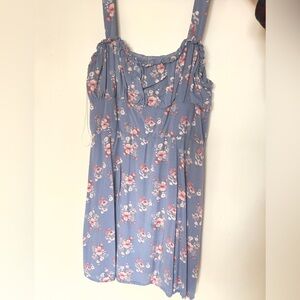 Trixxi Blue and Pink Textured Dress